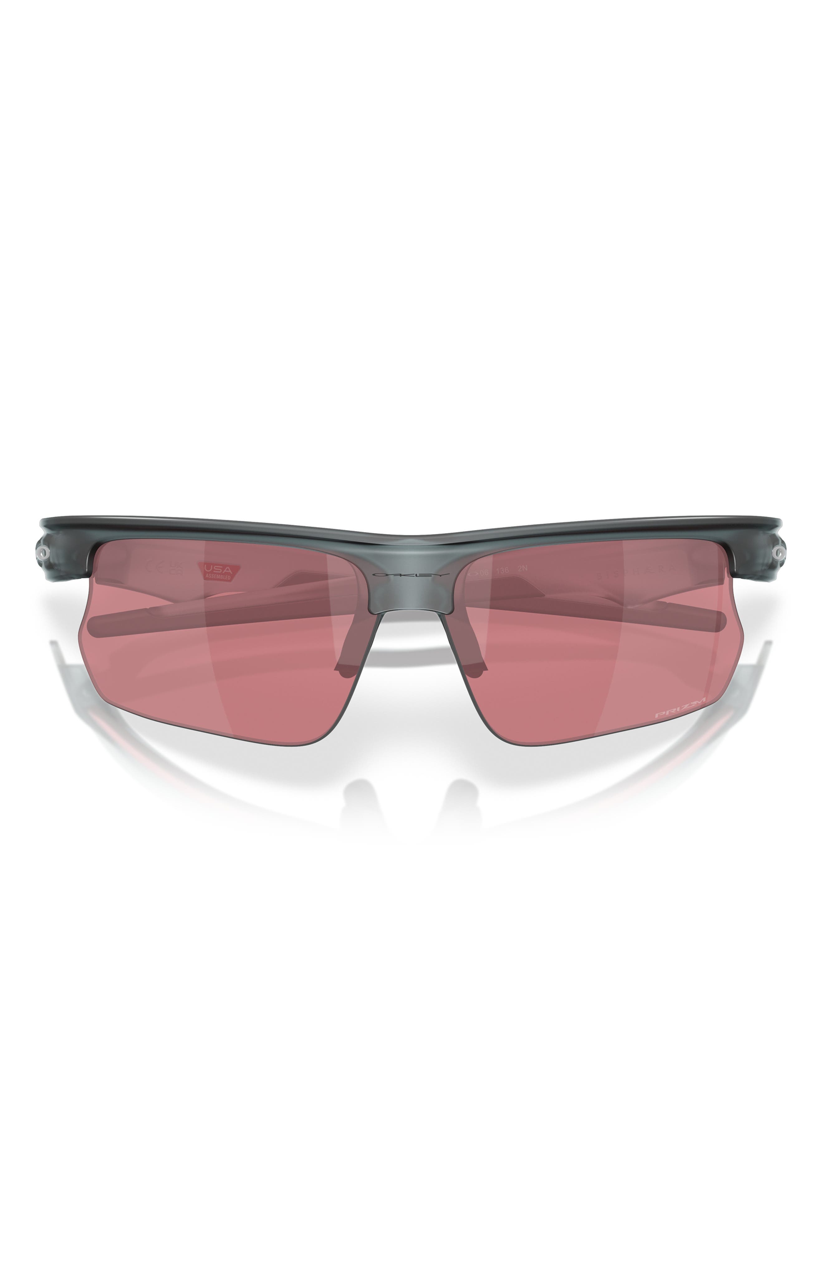 Oakley Bisphera 68mm Prizm™ Gradient Oversize Rectangular Sunglasses in Matte Crystal Black at Nords - 3