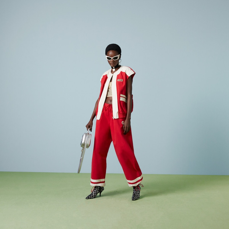 GUCCI Cotton gilet jacket with Gucci patch outlook