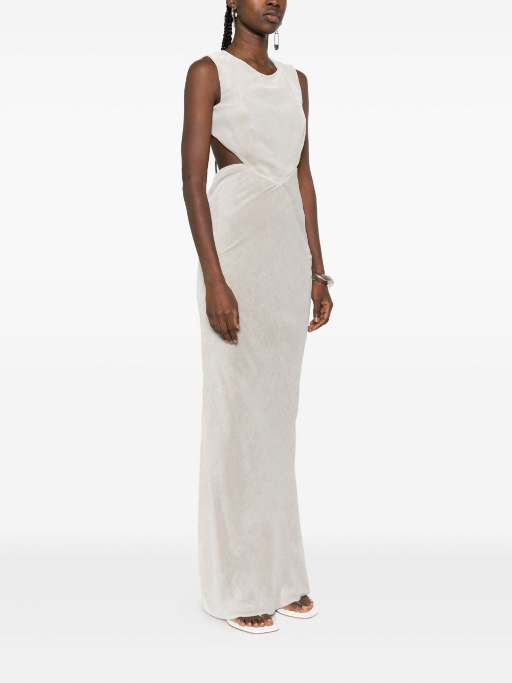 sleeveless cut-out maxi gown - 4