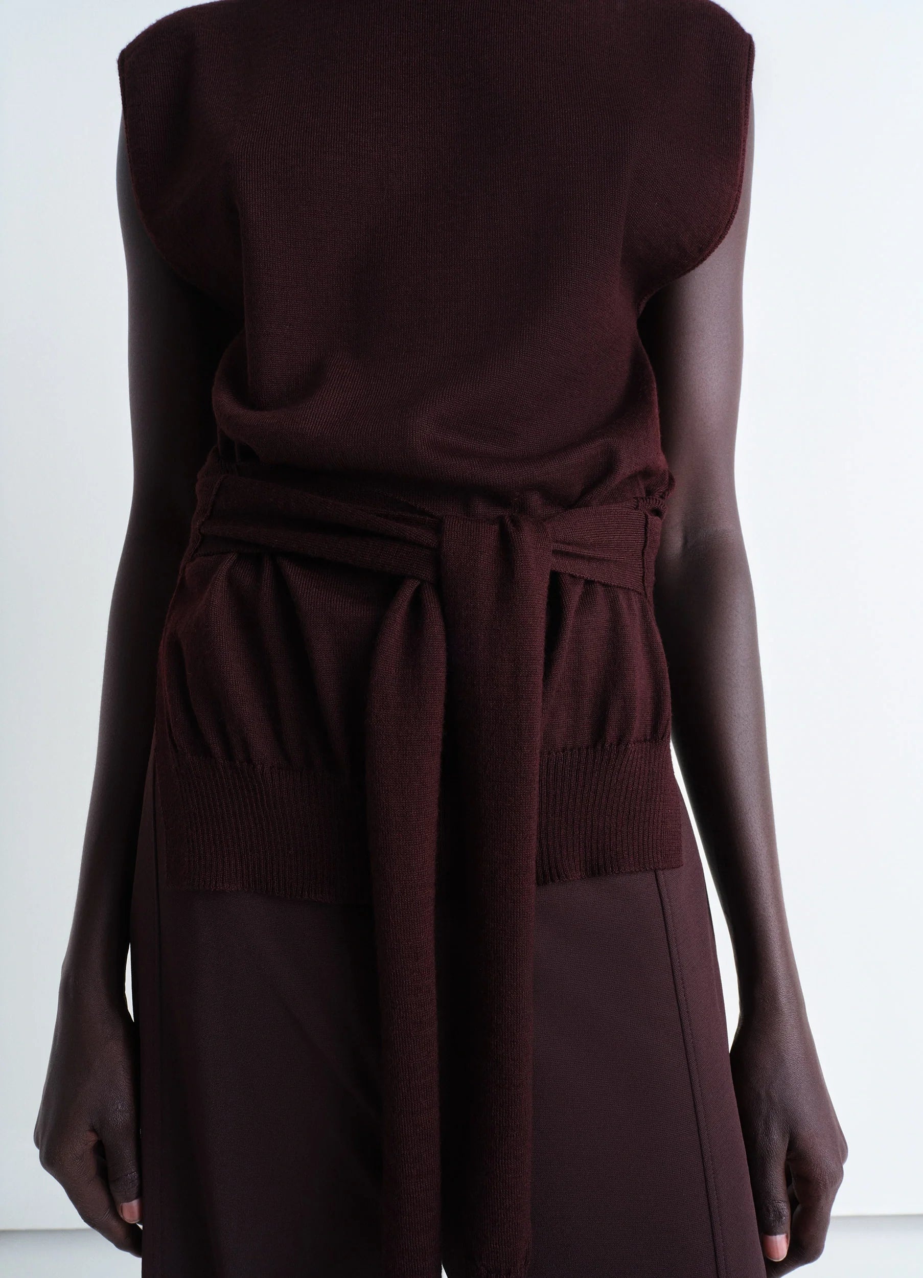 TROMPE L'OEIL SLEEVELESS JUMPER - 2