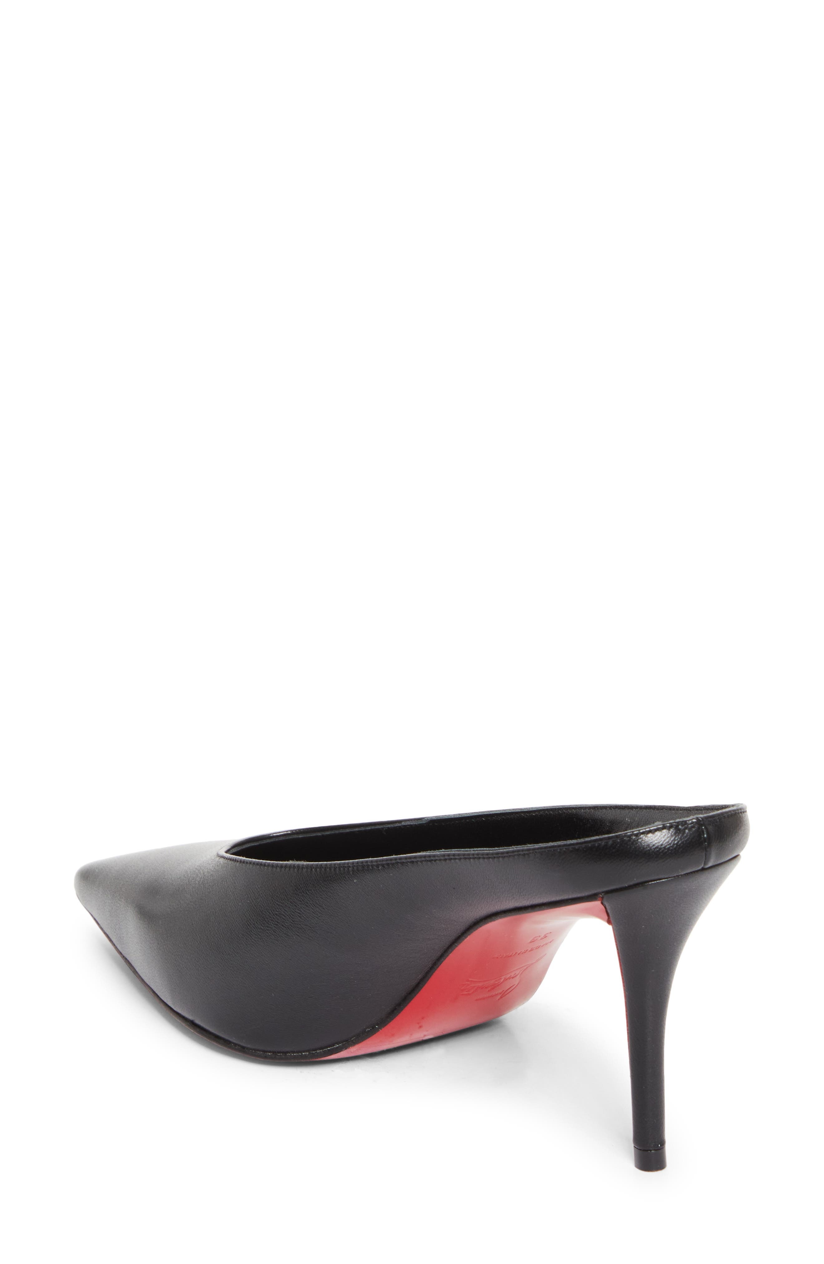 Christian Louboutin Miss Z Slimimule Pointed Toe Mule in Black/Lin Black at Nordstrom - 2