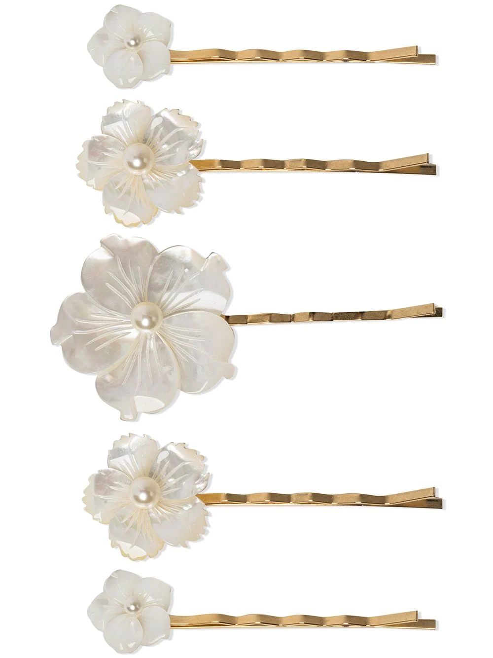 floral-pearl bobby pin set - 1