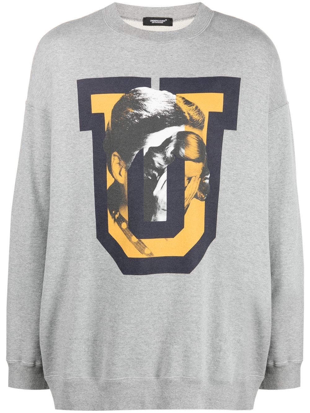 graphic-print crew neck sweatshirt - 1