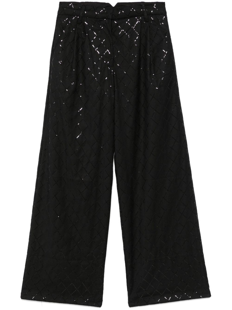 sequinned wide-leg trousers 1