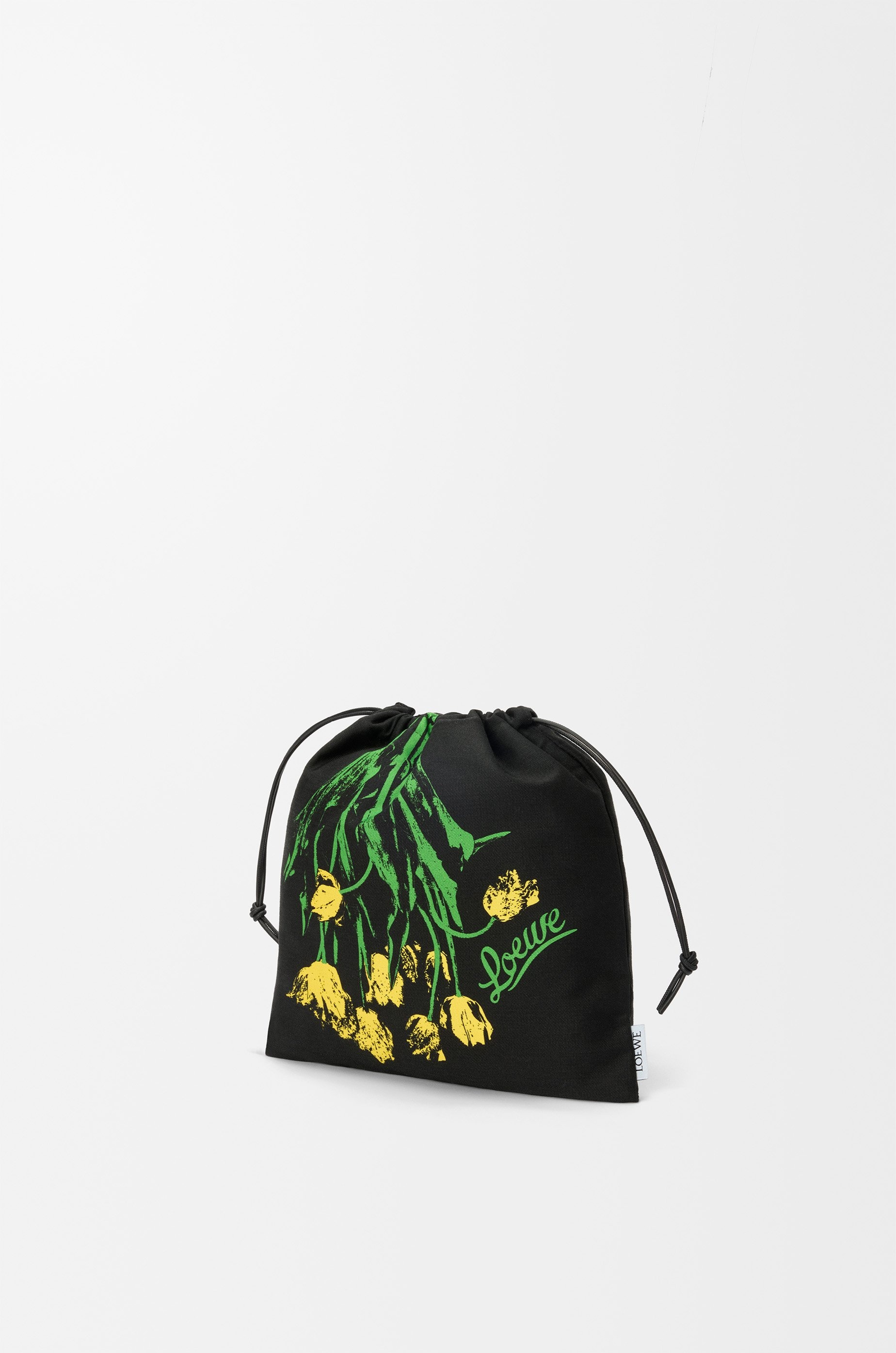 Small Drawstring pouch in denim - 2