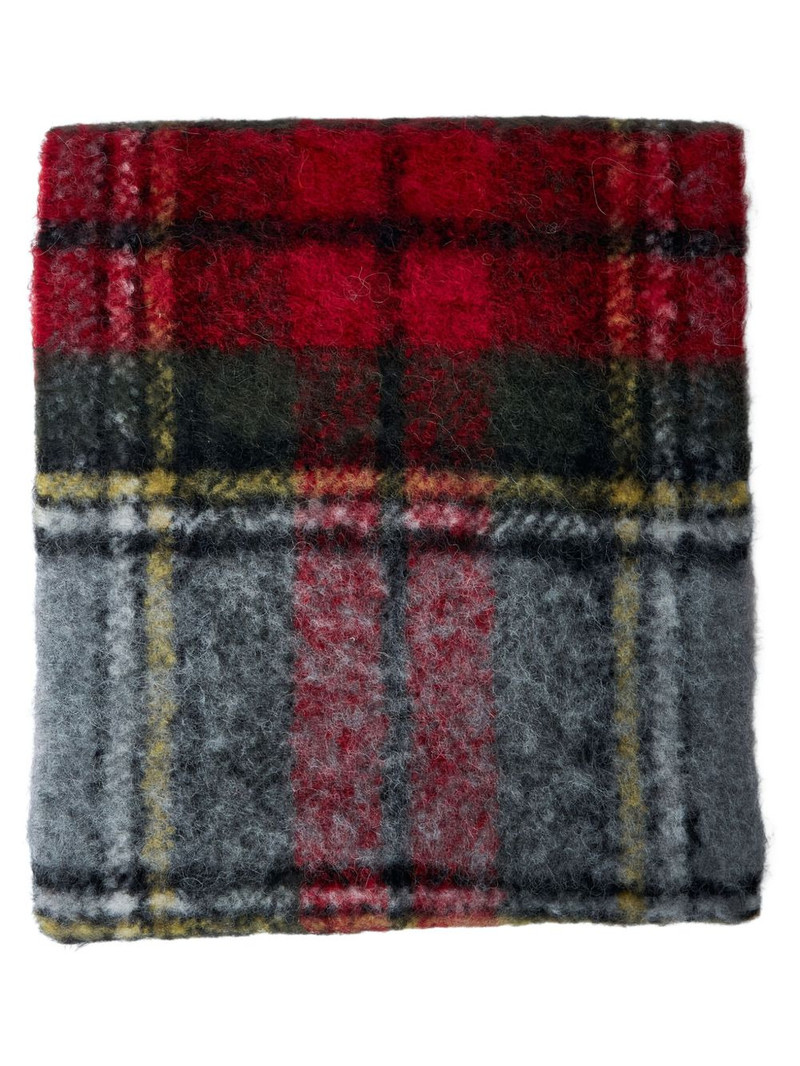 logo-patch plaid scarf 3