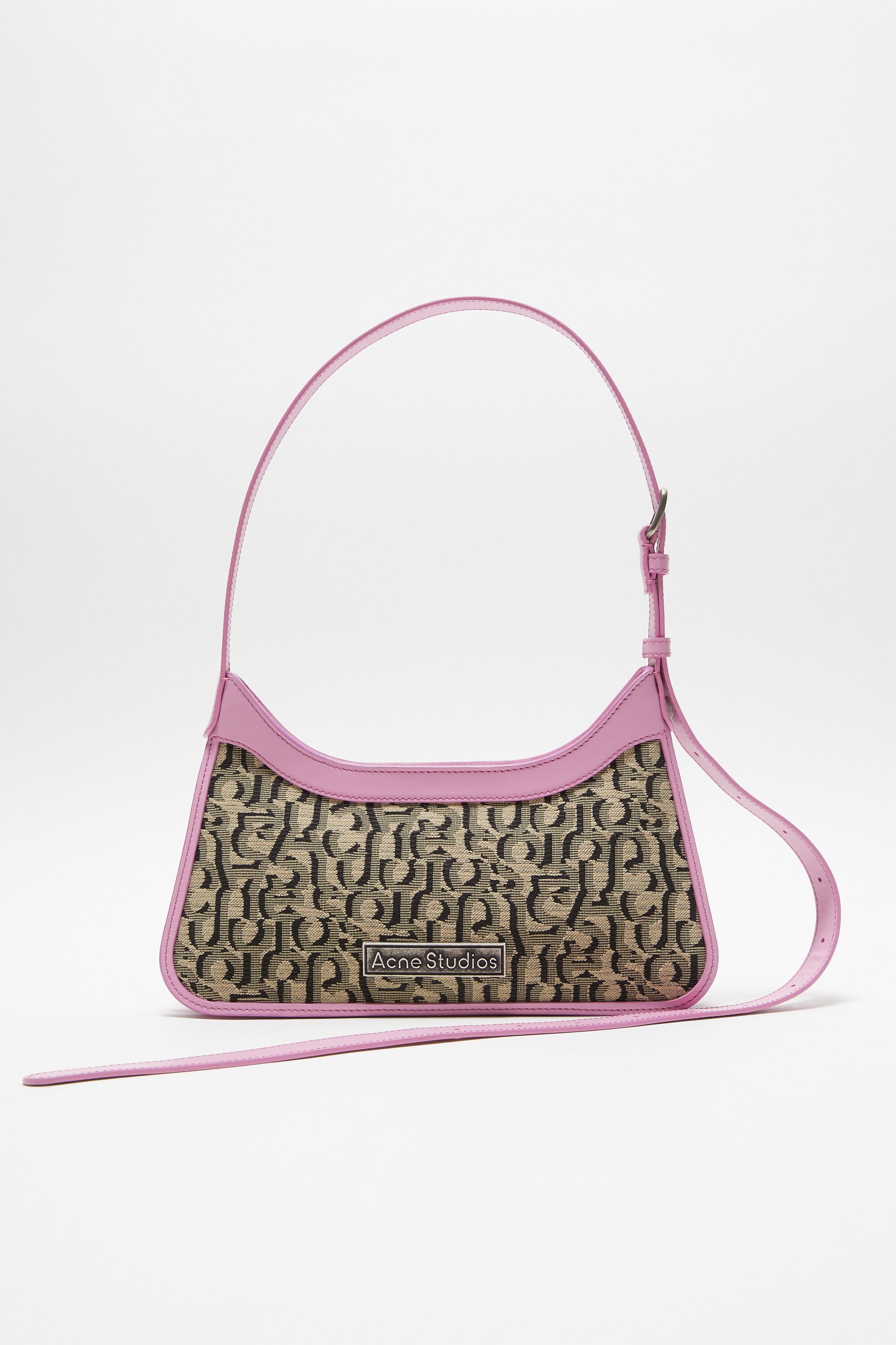 Monogram Platt mini shoulder bag - Beige/pink - 1