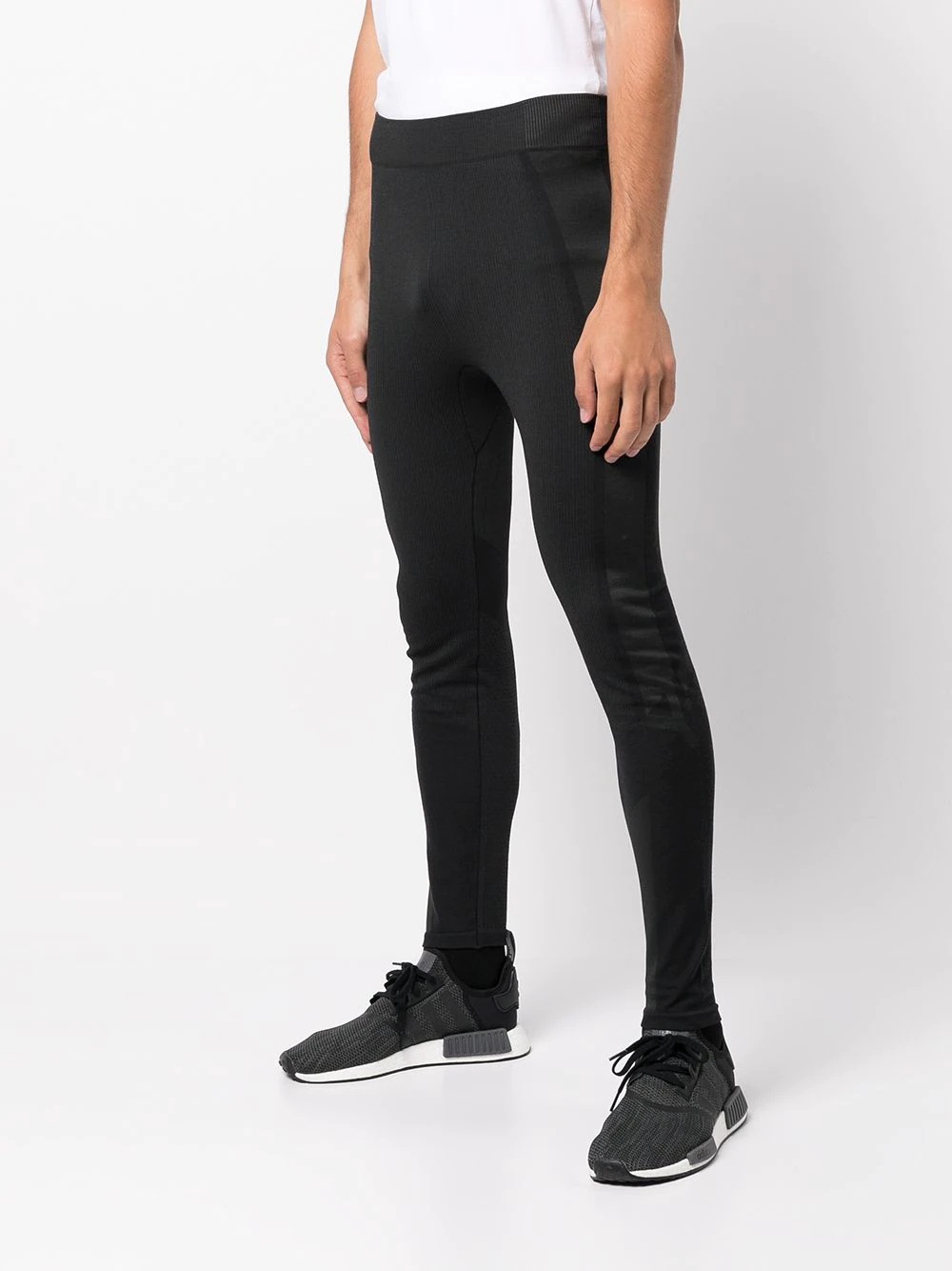 panelled logo-print running tights - 3