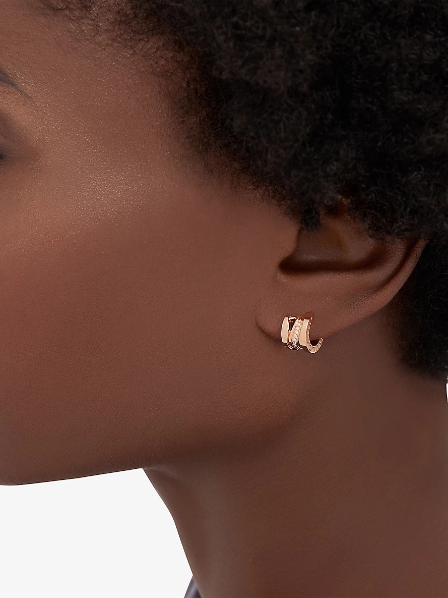 B.zero1 XXth Anniversary 18ct rose-gold and diamond earrings - 5