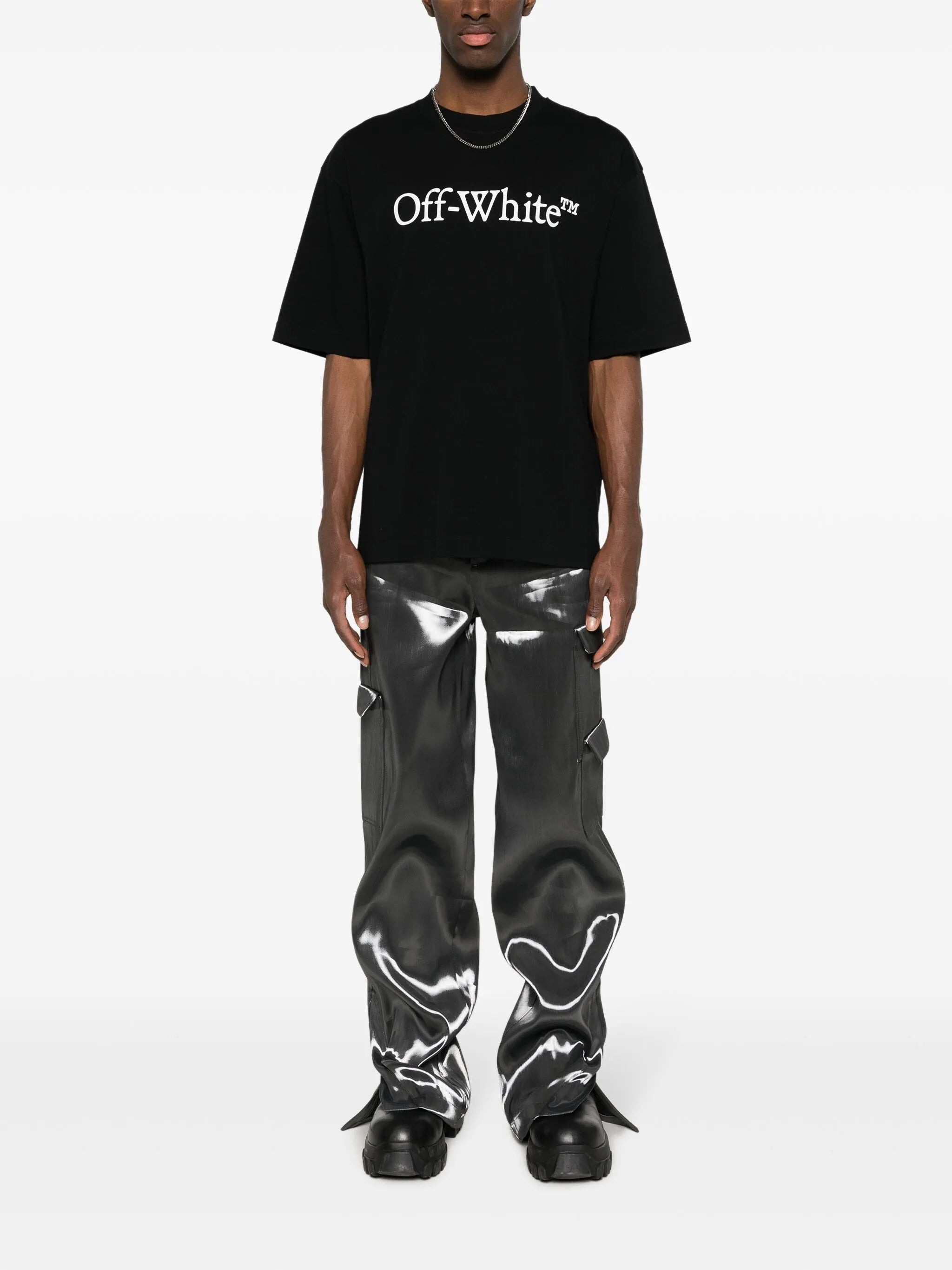Off-white Big Bookish Skate Cotton T-shirt - 5