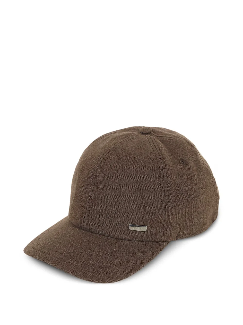 linen panelled hat - 1