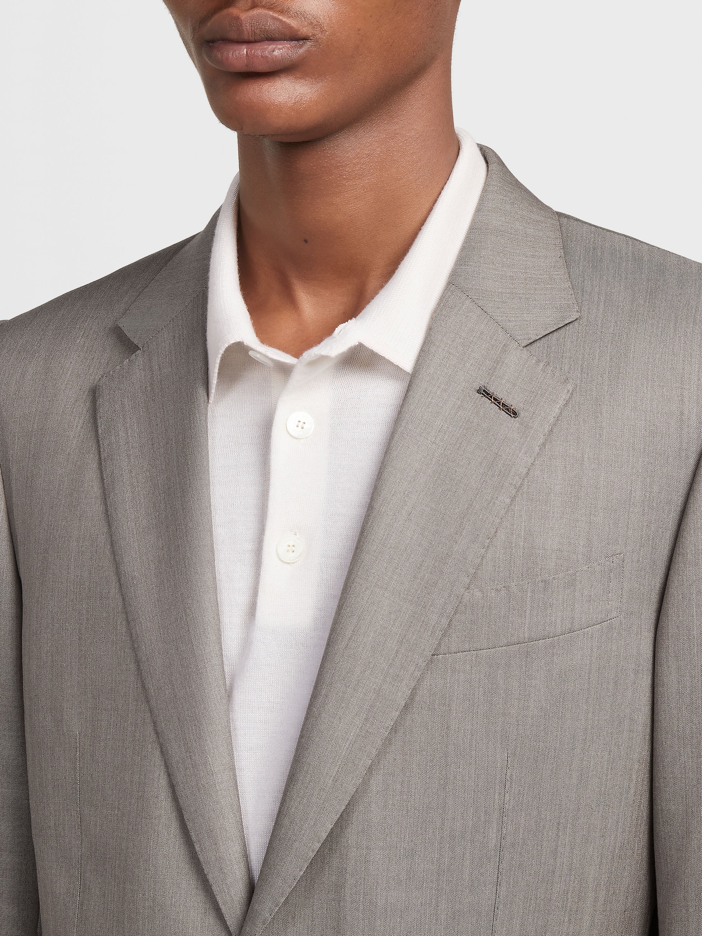 TAUPE CENTOVENTIMILA WOOL SUIT - 3