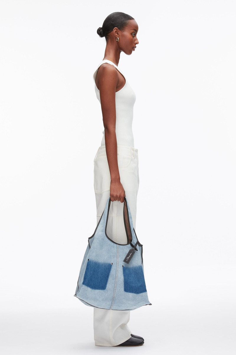 Denim Ghost Patch Market Tote 6