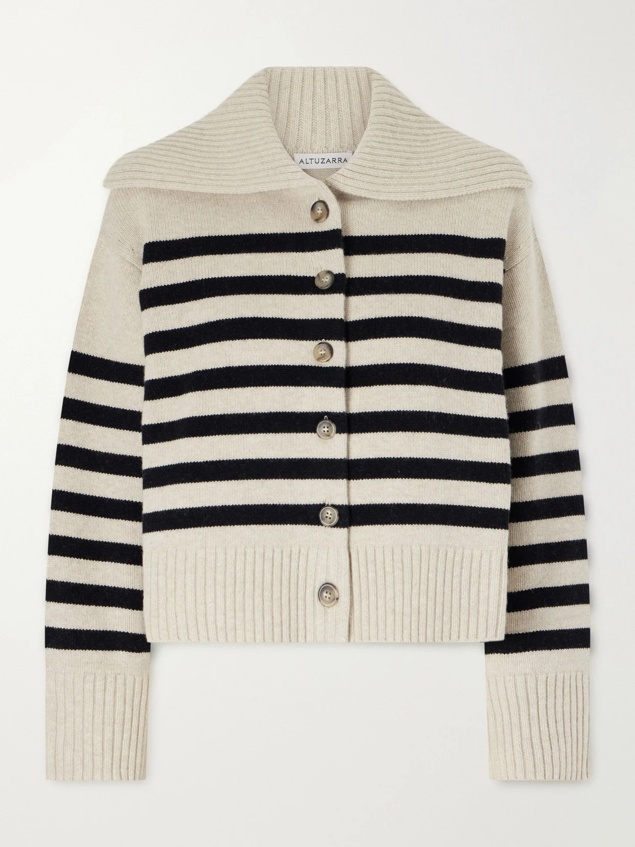 Rainger Striped Wool-blend Cardigan - 1