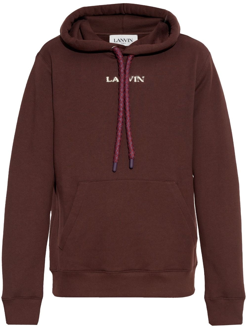 logo-embroidered hoodie - 1