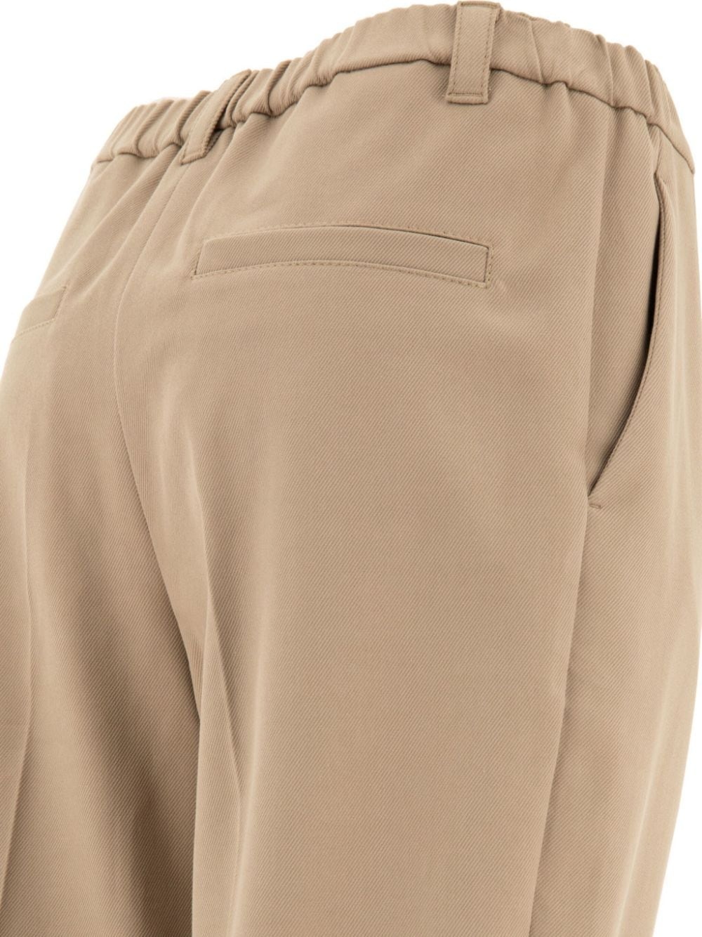 single-pleat straight-leg trousers - 4