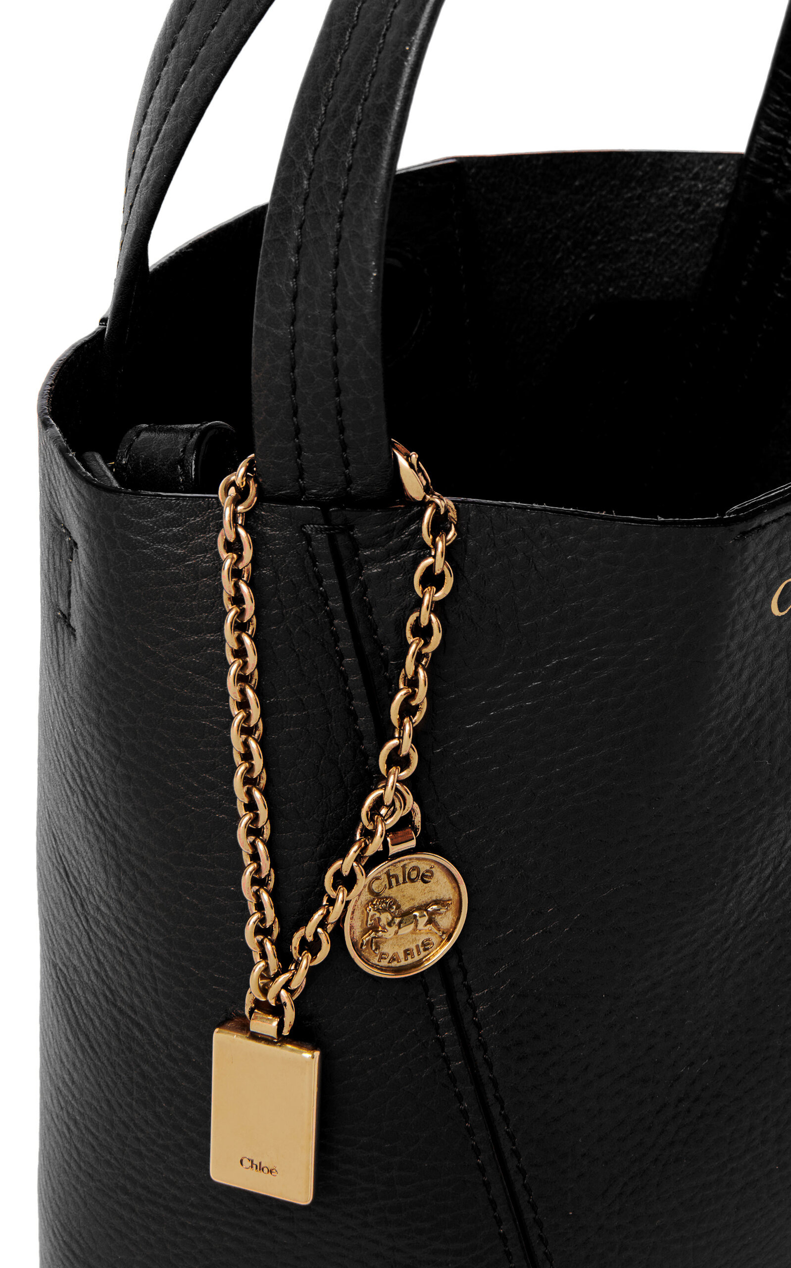 Spin Leather Tote Bag black - 4