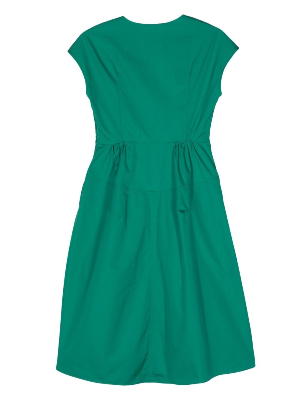 V-neck cotton midi dress - 2