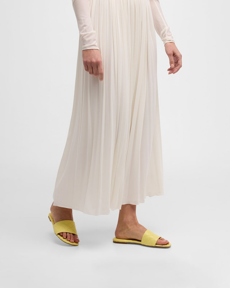 Bottega Veneta Quilted Leather Flat Slide Sandals outlook