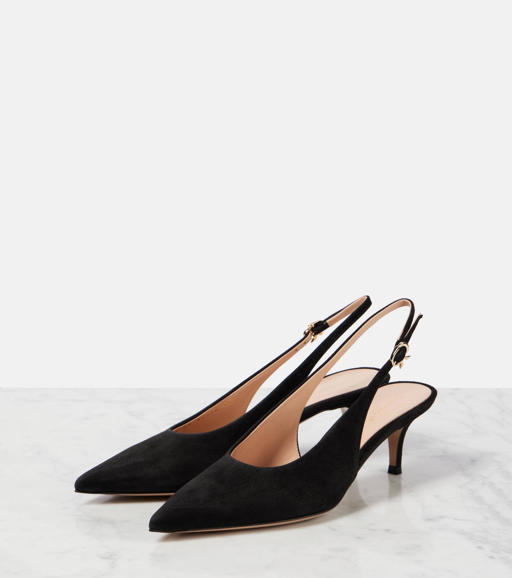 Robbie 55 suede slingback pumps - 4