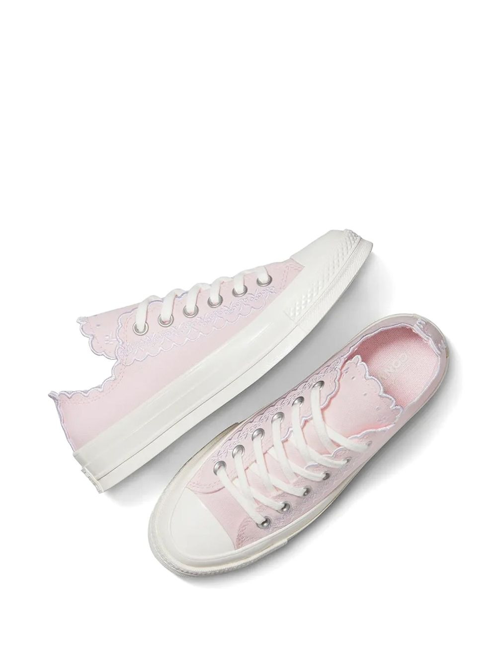 Chuck 70 embroidered scalloped-edge sneakers - 5