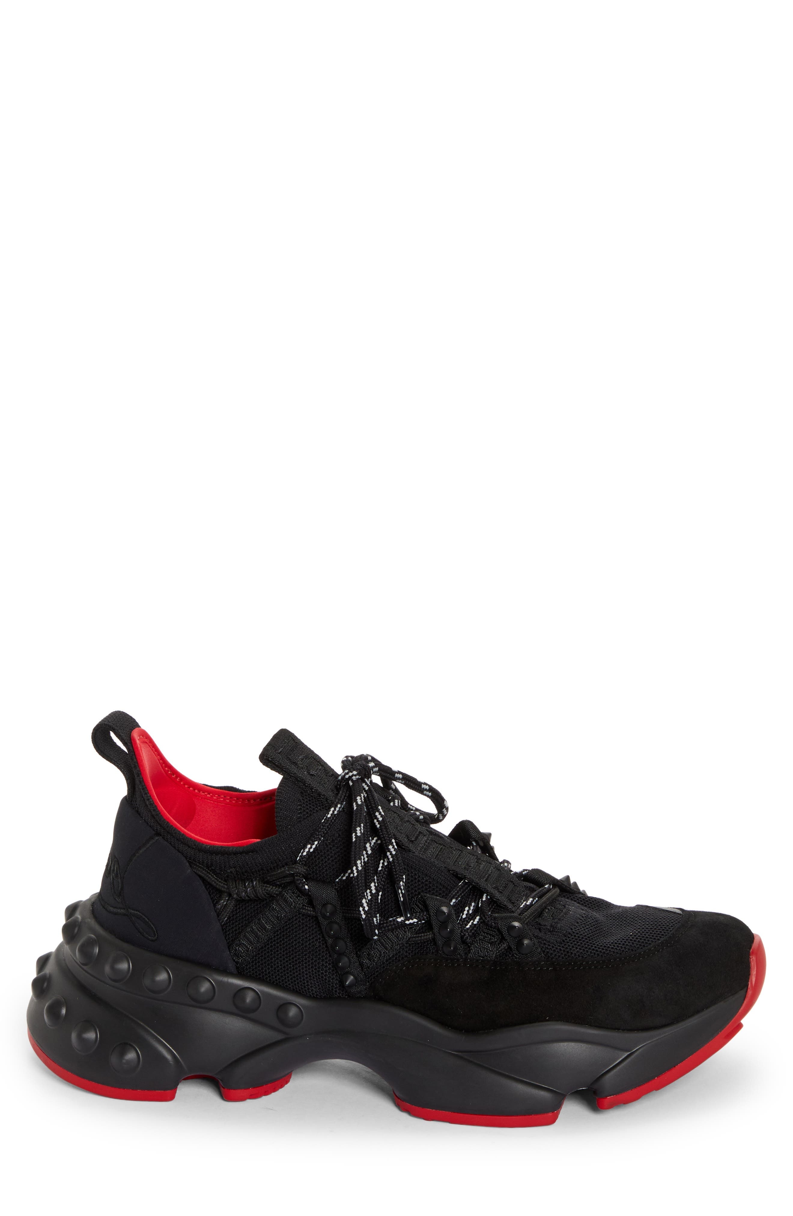 Christian Louboutin Trail 'n' Run Spike Sneaker in Black at Nordstrom - 3