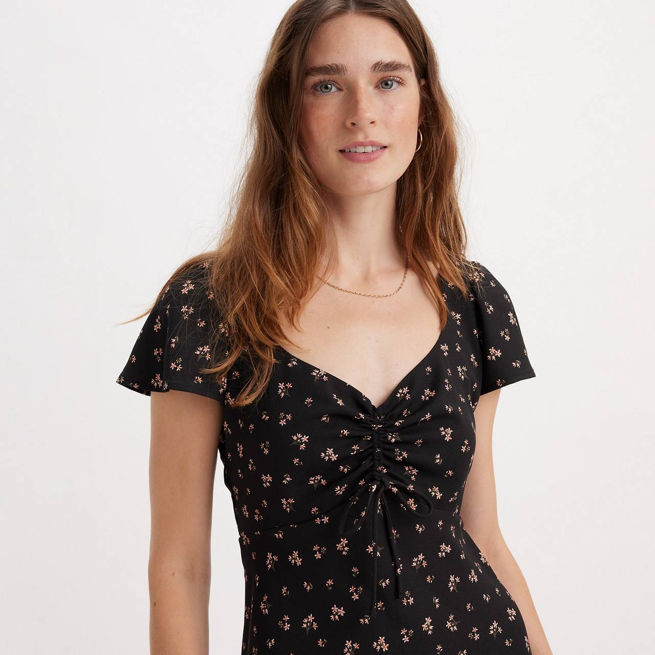 SKYLAR FLUTTER SLEEVE DRESS - 5