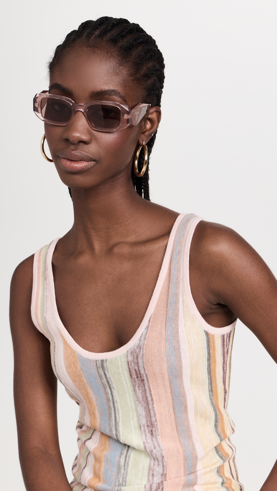Prada PR 17WS Rectangular Sunglasses - 2