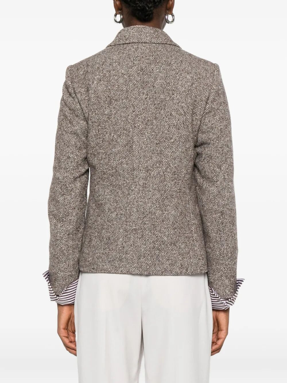 Double-Breasted Wool Short Coat - 5