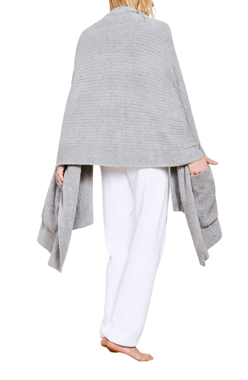 Barefoot Dreams barefoot dreams CozyChic™ Lite Travel Shawl in Dove Gray outlook