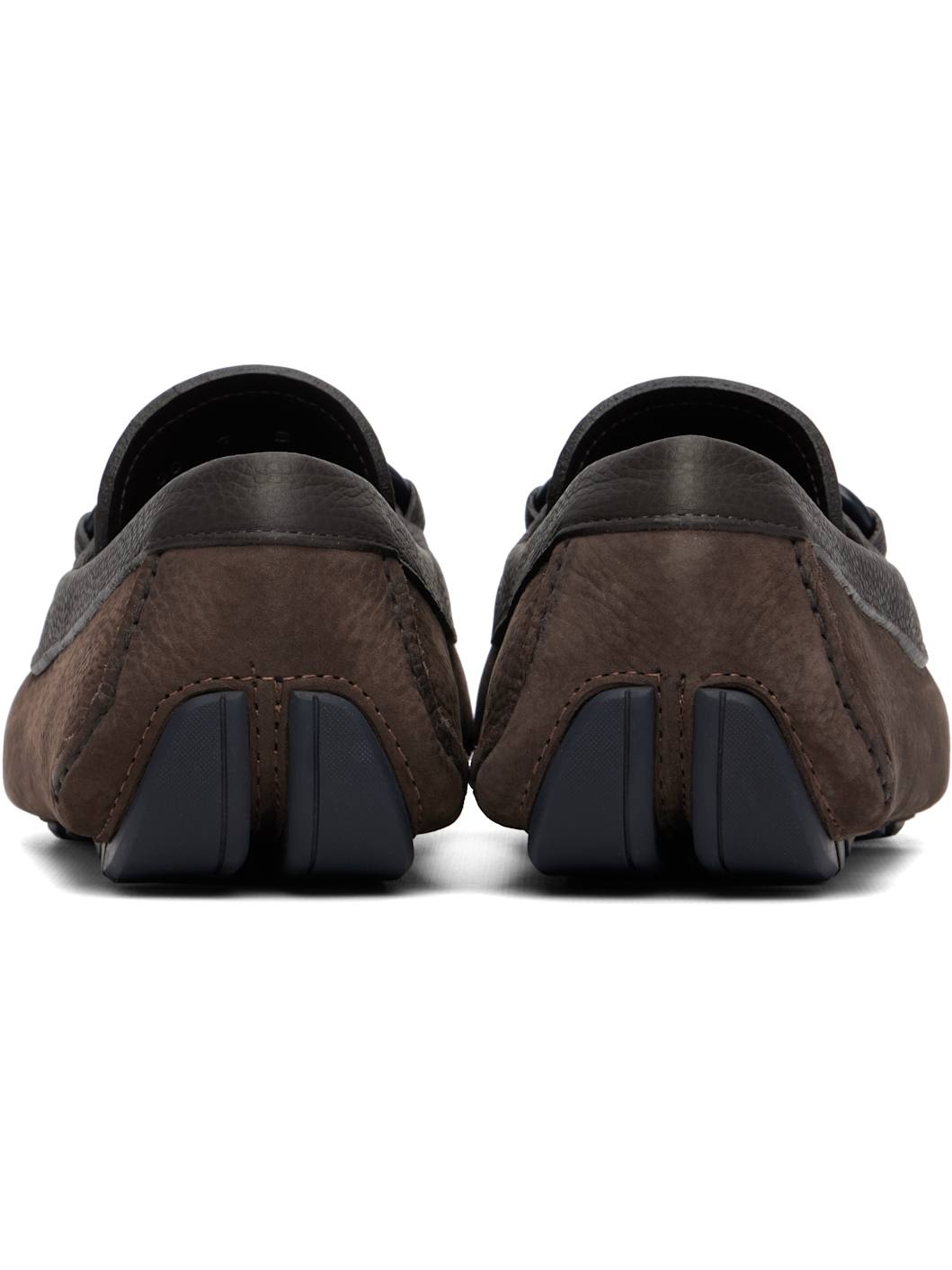 Brown Gancini Ornament Driver Loafers - 2