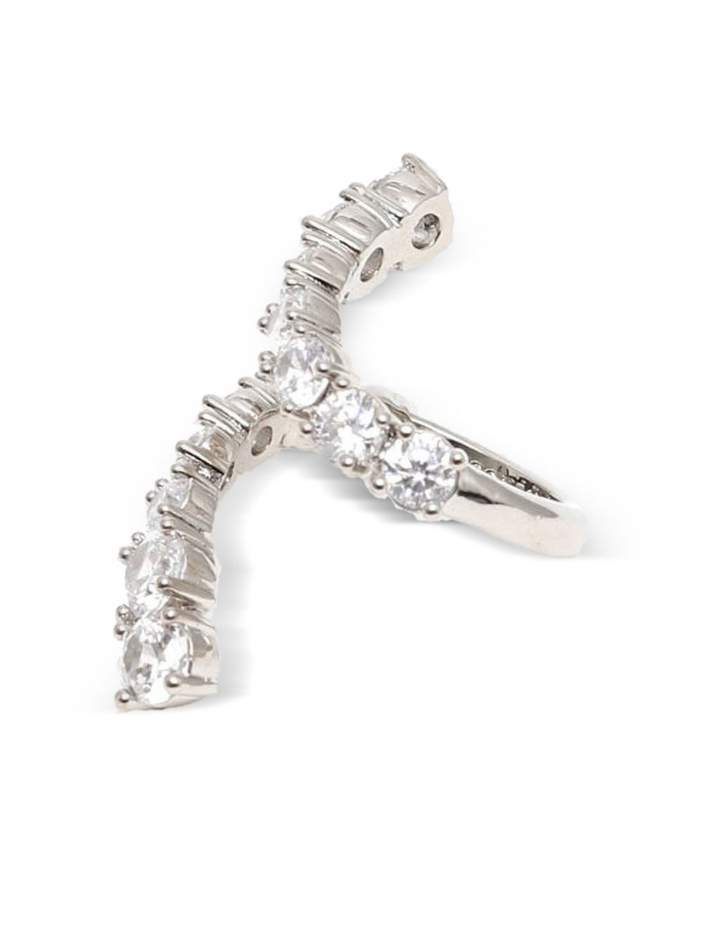 double-band embellished ring - 2
