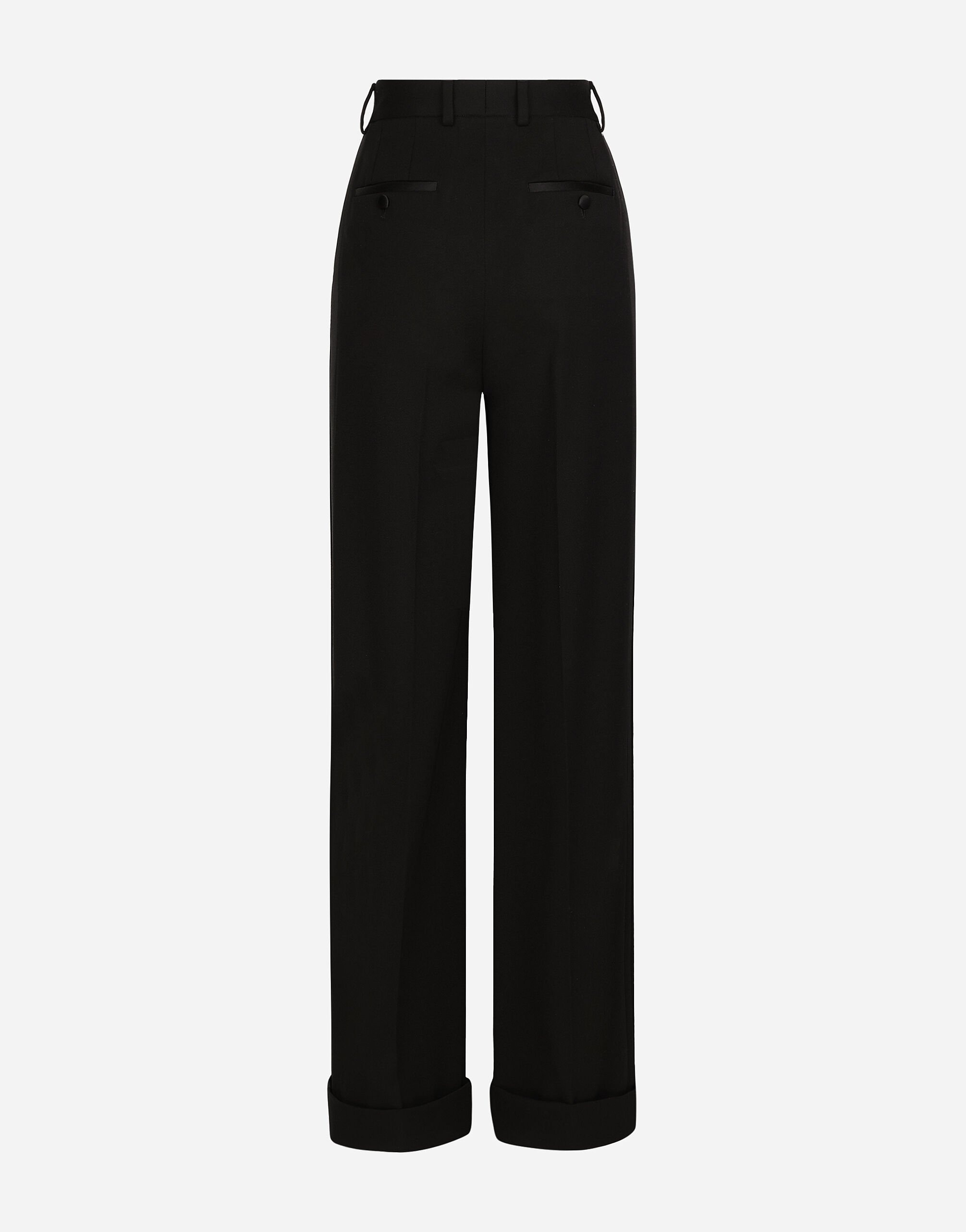 Flared wool gabardine pants - 2