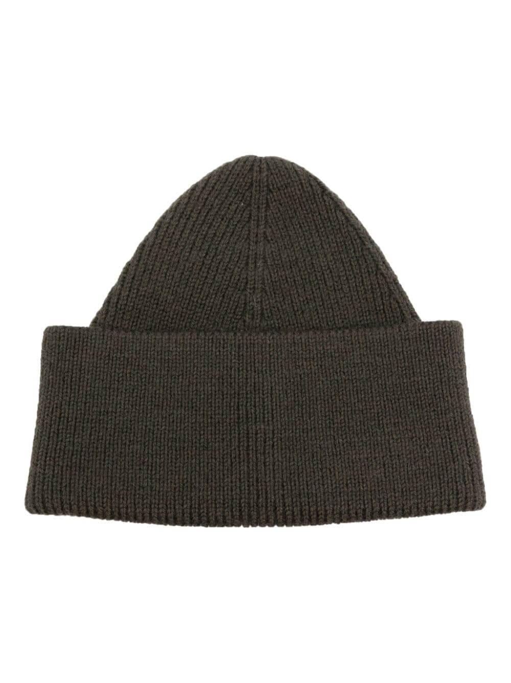 eyelet-detail ribbed-knit beanie - 1