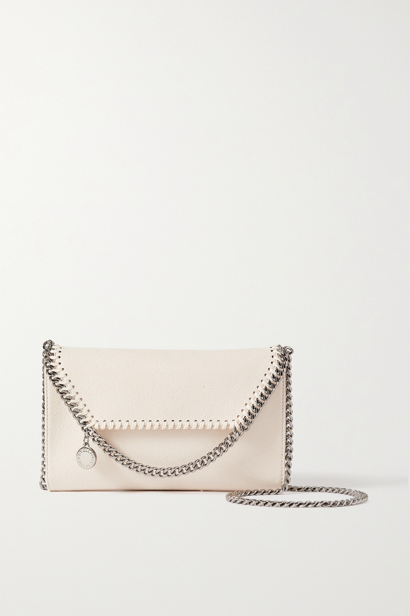 The Falabella mini vegetarian brushed-leather shoulder bag - 1