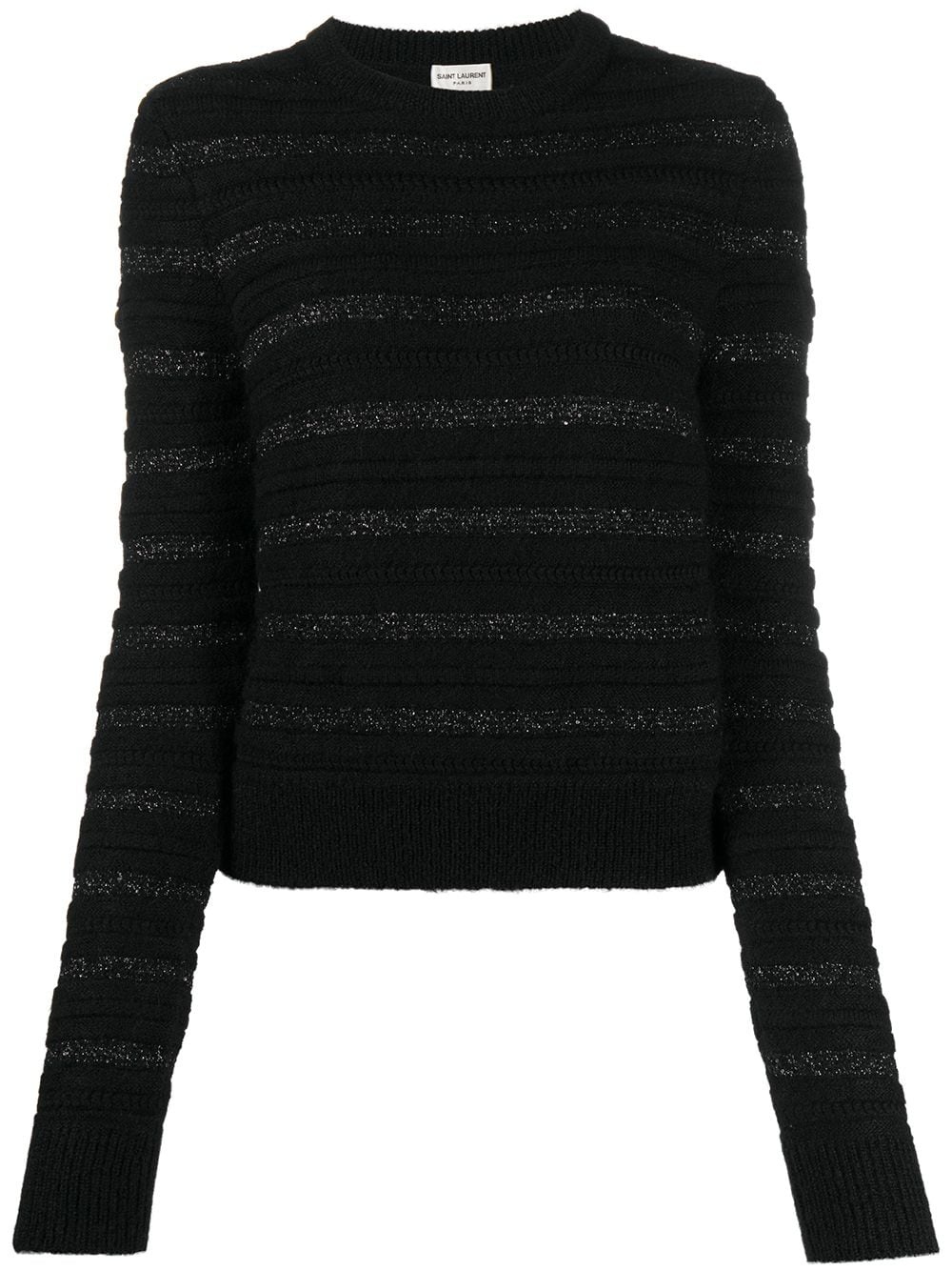 metallic stripe knitted jumper - 1