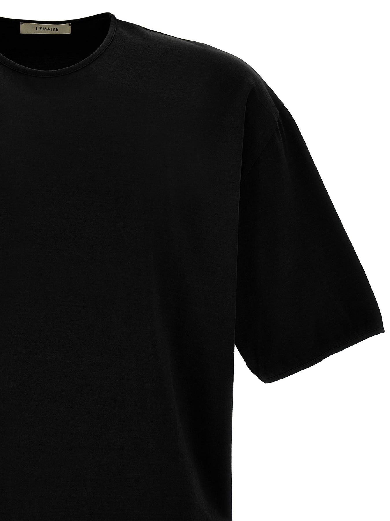 Mercerized Cotton T-Shirt Black - 3