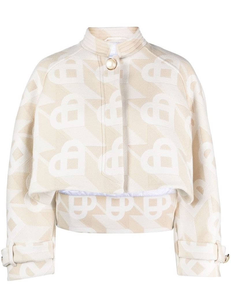 logo-monogram cropped jacket 1