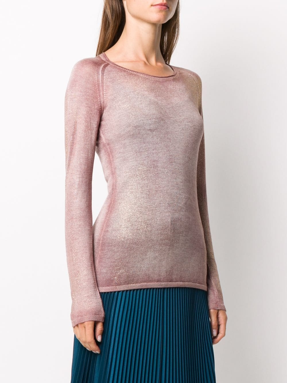 cashmere shimmer knit top - 3