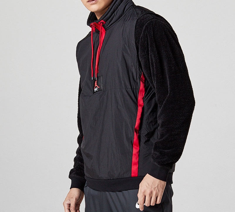 Air Jordan Sports Pullover Fleece Lined Jacket Black AH6256-010 - 5