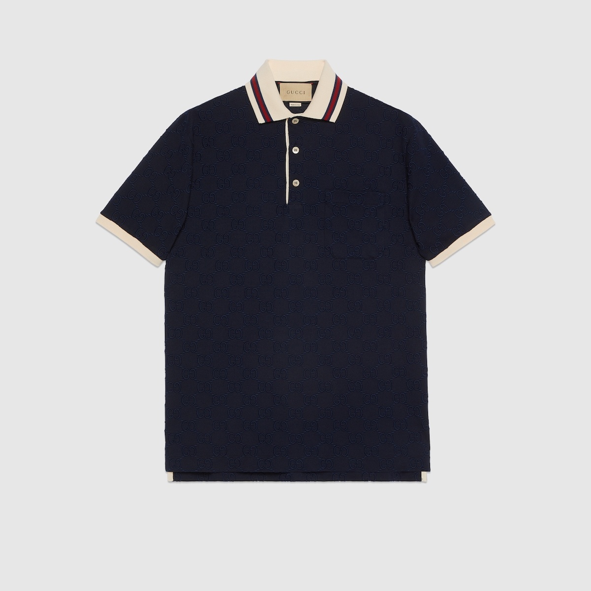 Cotton polo shirt with GG embroidery - 2