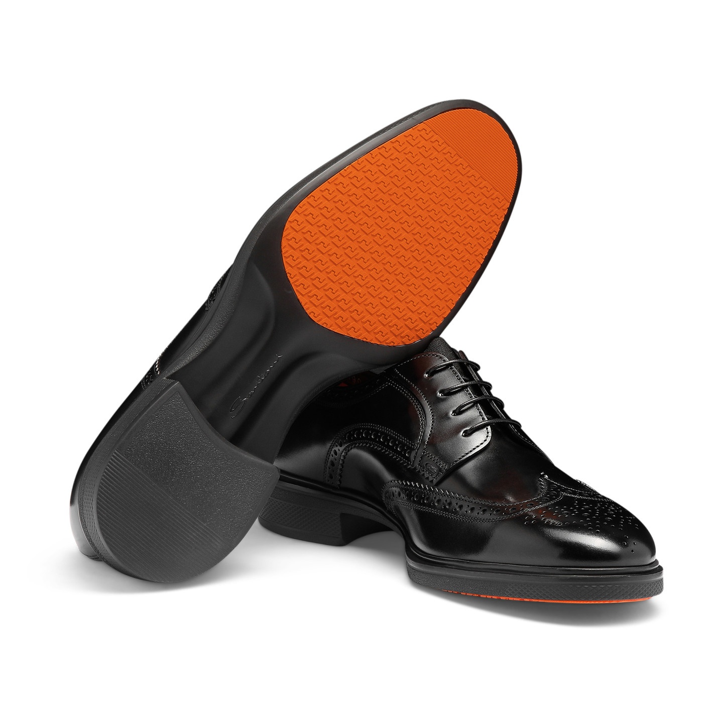 Men's black leather Easy brogue lace-up - 5