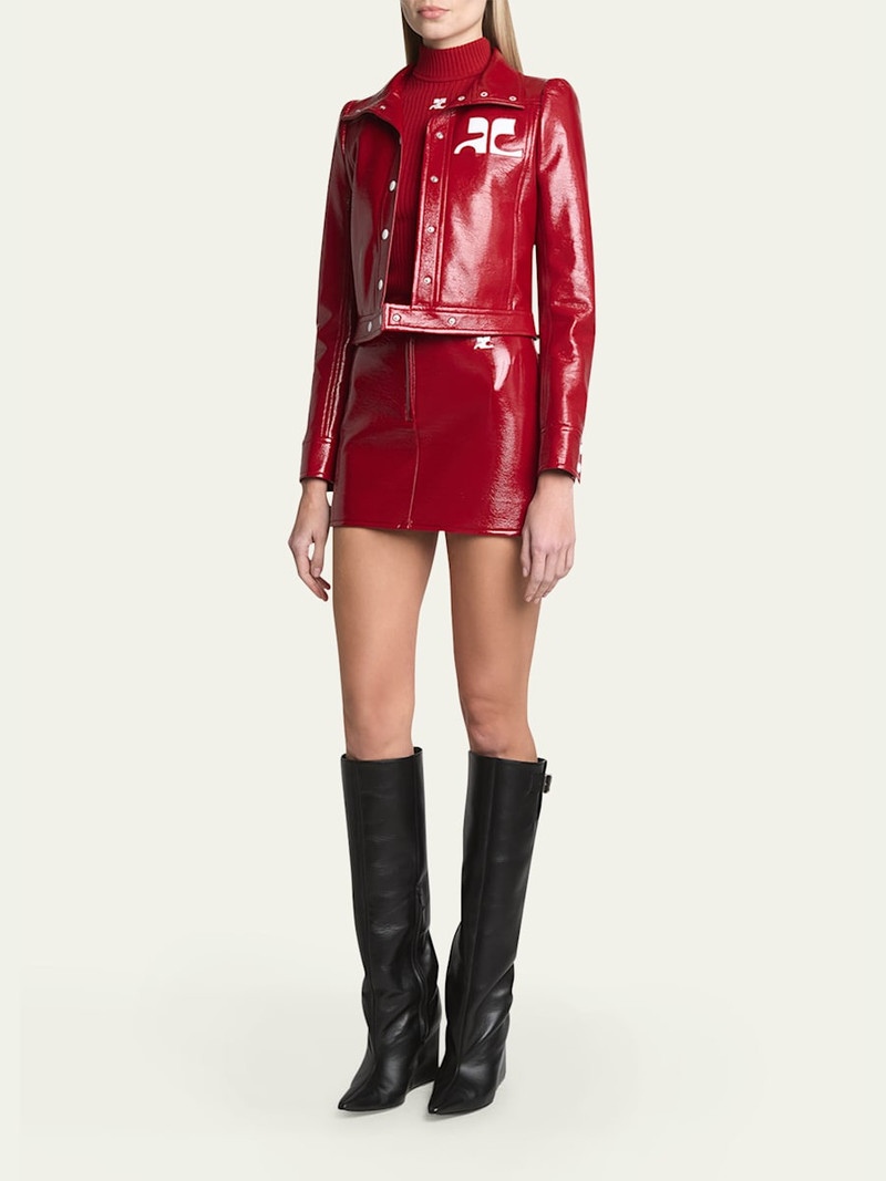courrèges Reedition Vinyl Mini Skirt outlook