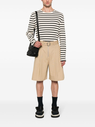 Jil Sander pleated cotton shorts outlook