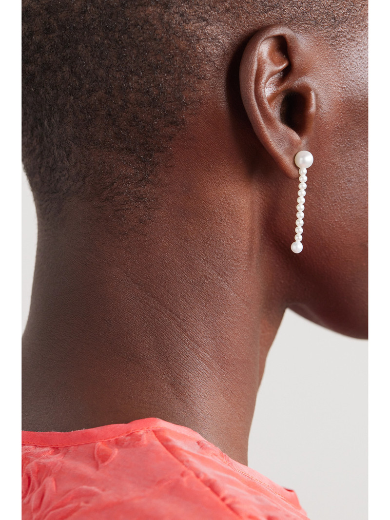 SOPHIE BILLE BRAHE Corinne 14-karat Recycled Gold Pearl Earrings outlook