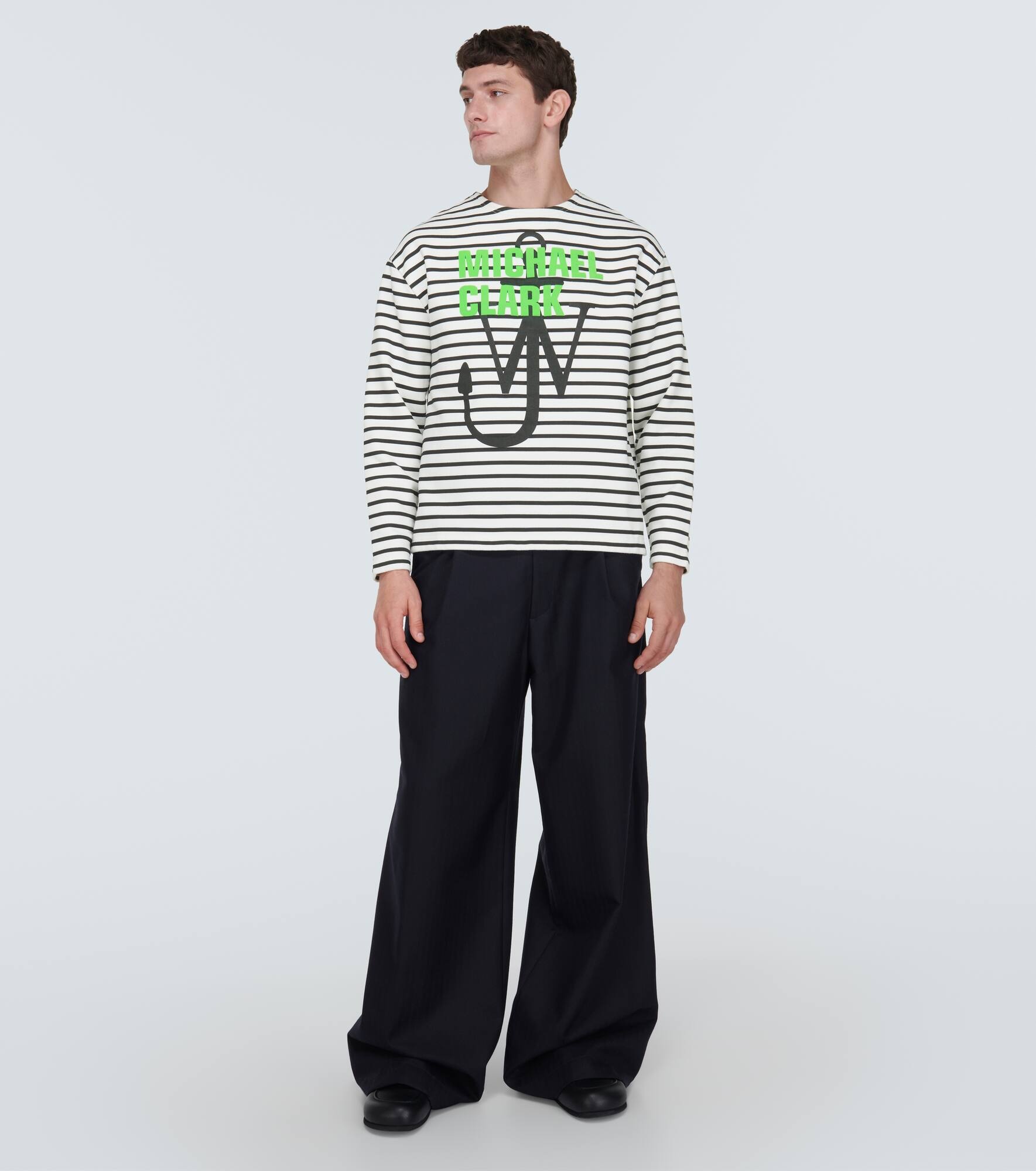 x Michael Clark striped cotton jersey sweatshirt - 2