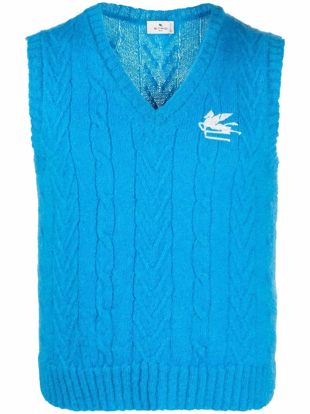 embroidered-logo knit vest - 1