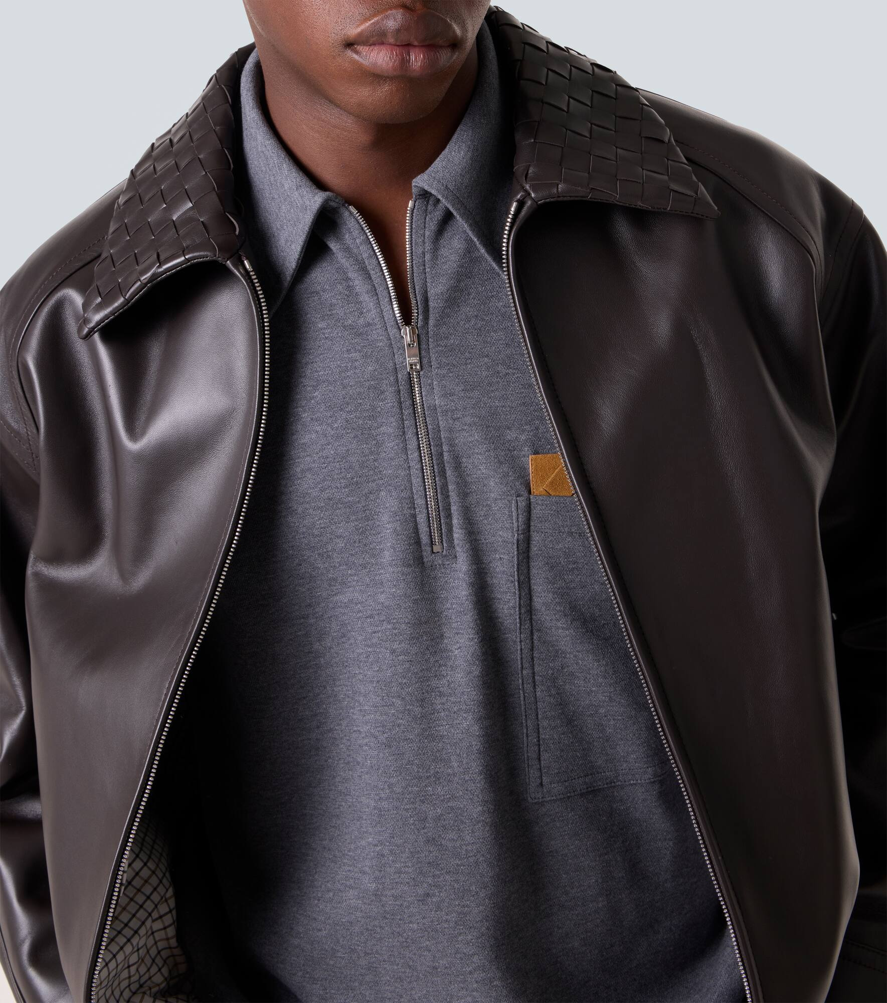 Intreccio leather jacket - 5