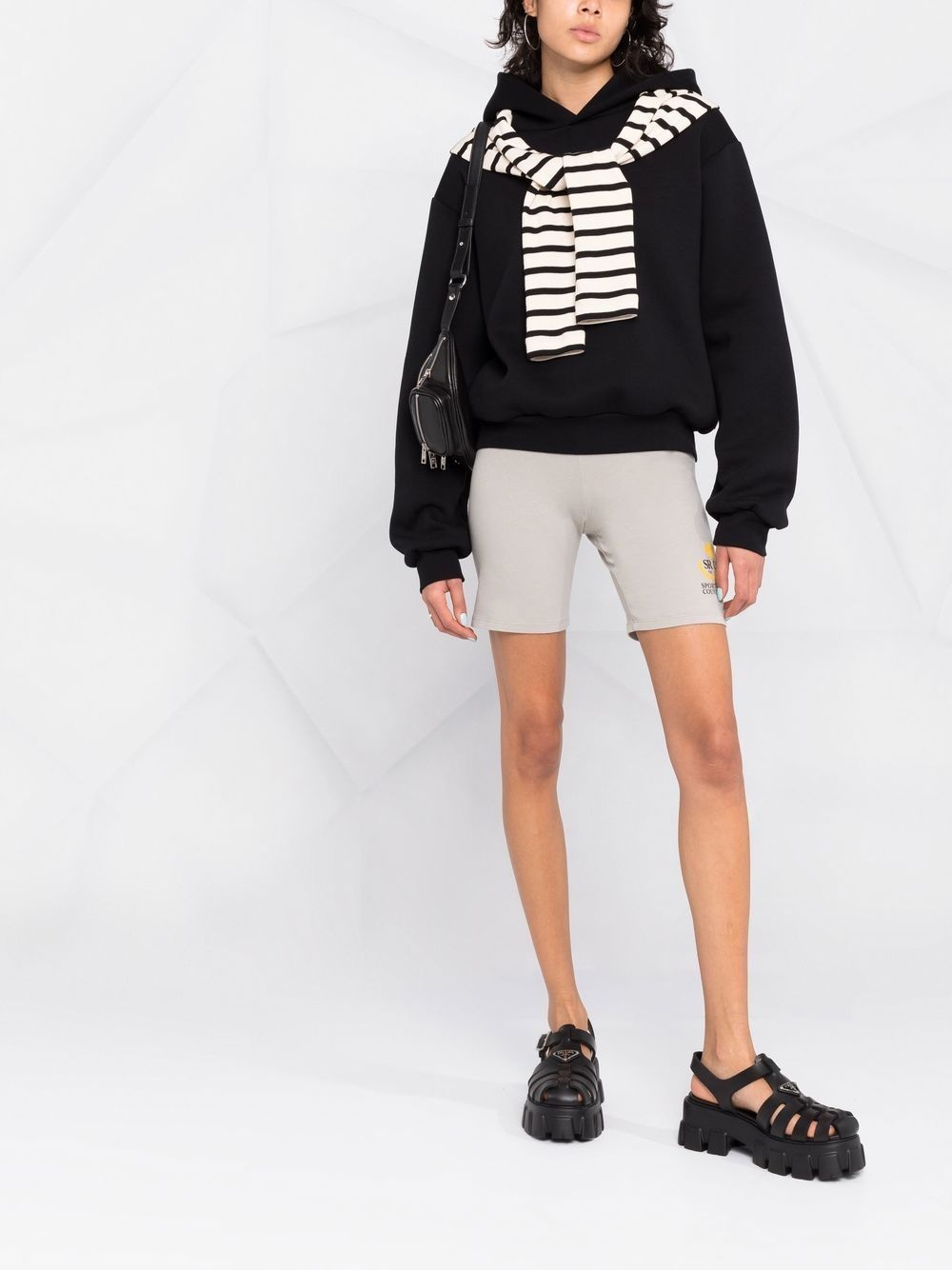 logo-print stretch shorts - 2