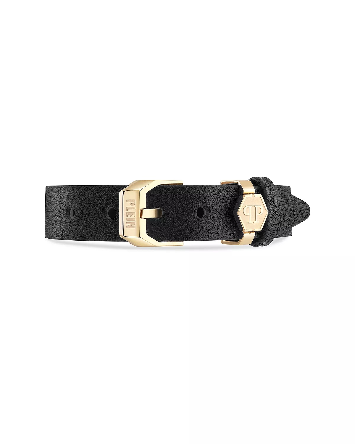 3D $kull Crystal Studded Leather Bracelet - 3
